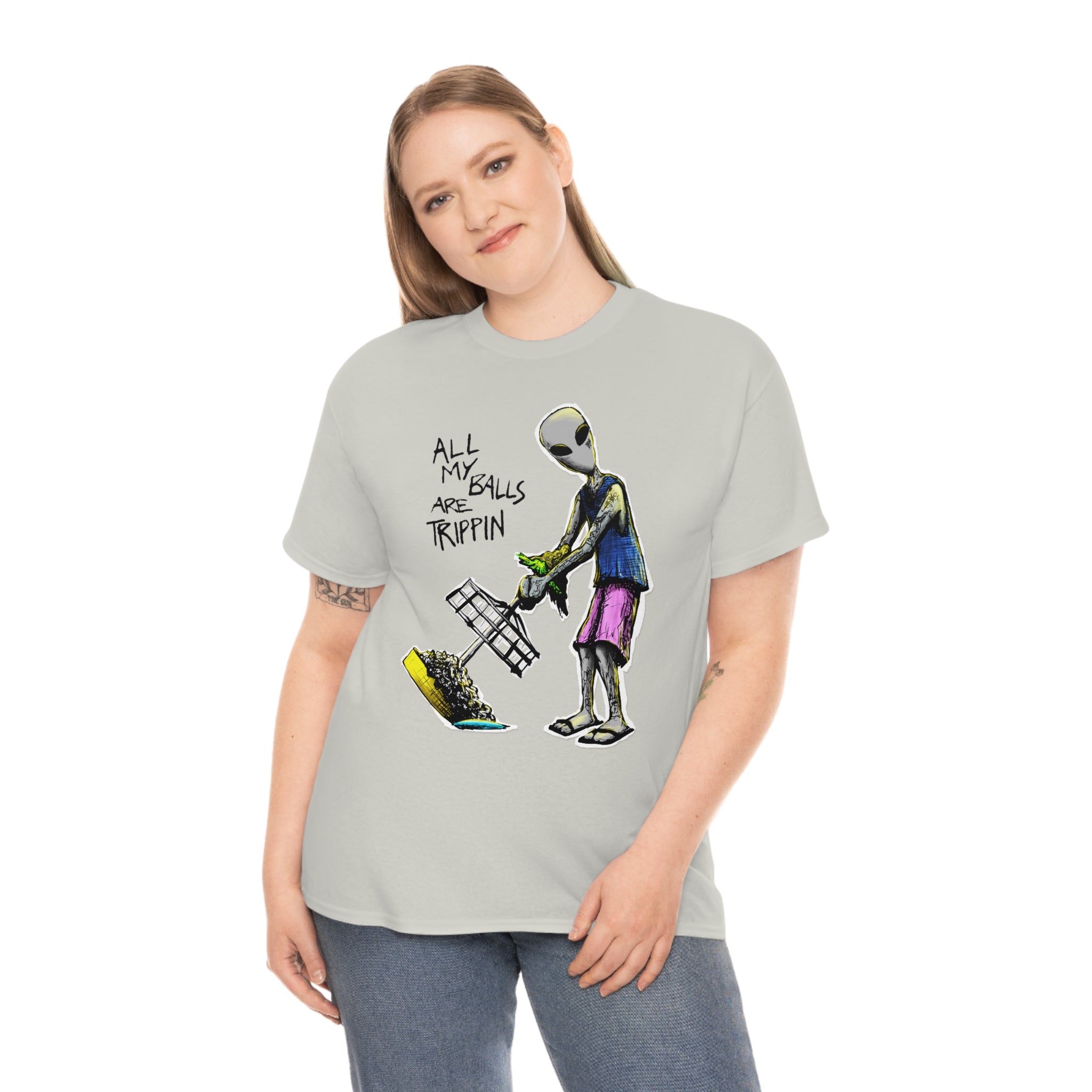 All My Balls Are Trippin (Alien) - Heavy Tee