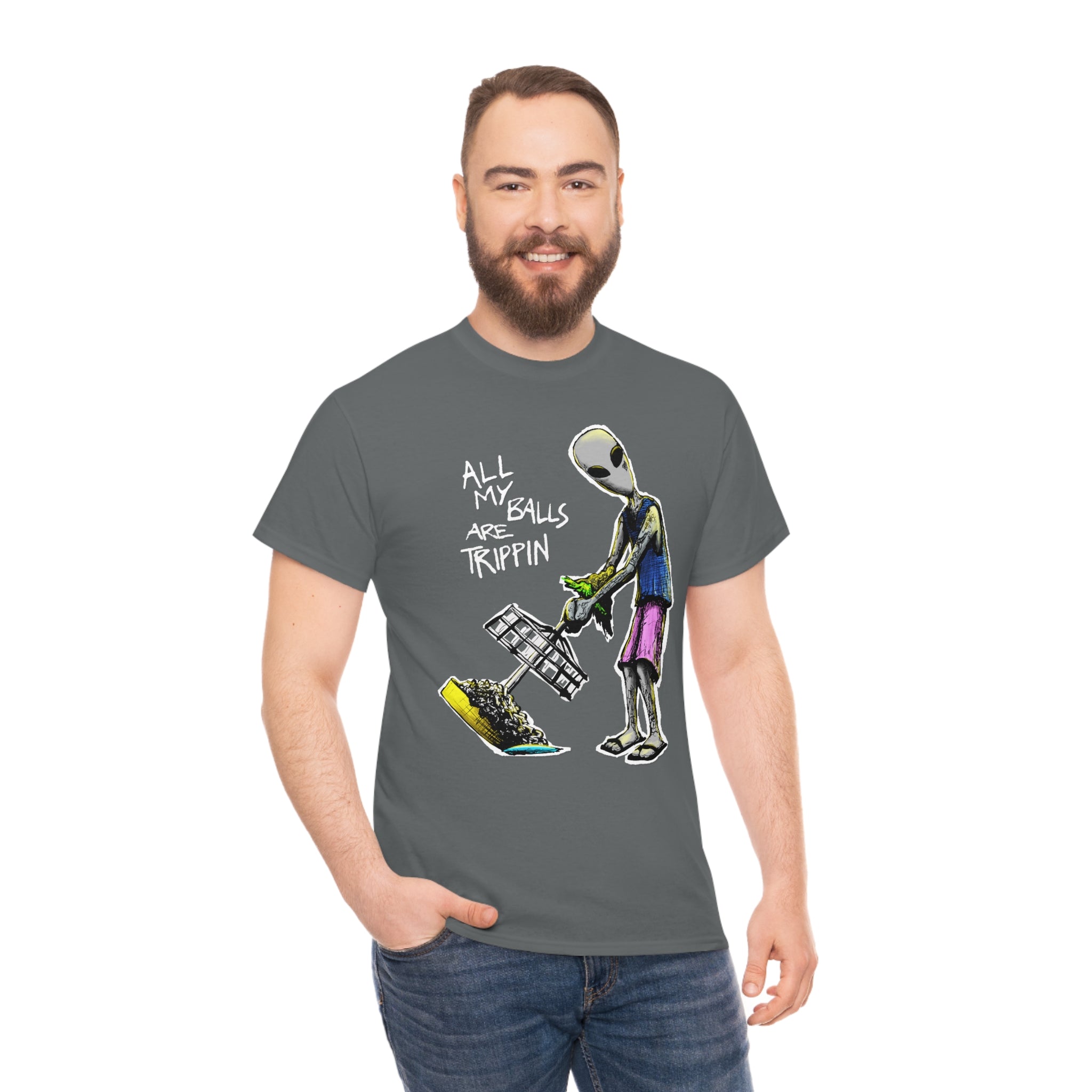 All My Balls Are Trippin (Alien) - Heavy Tee