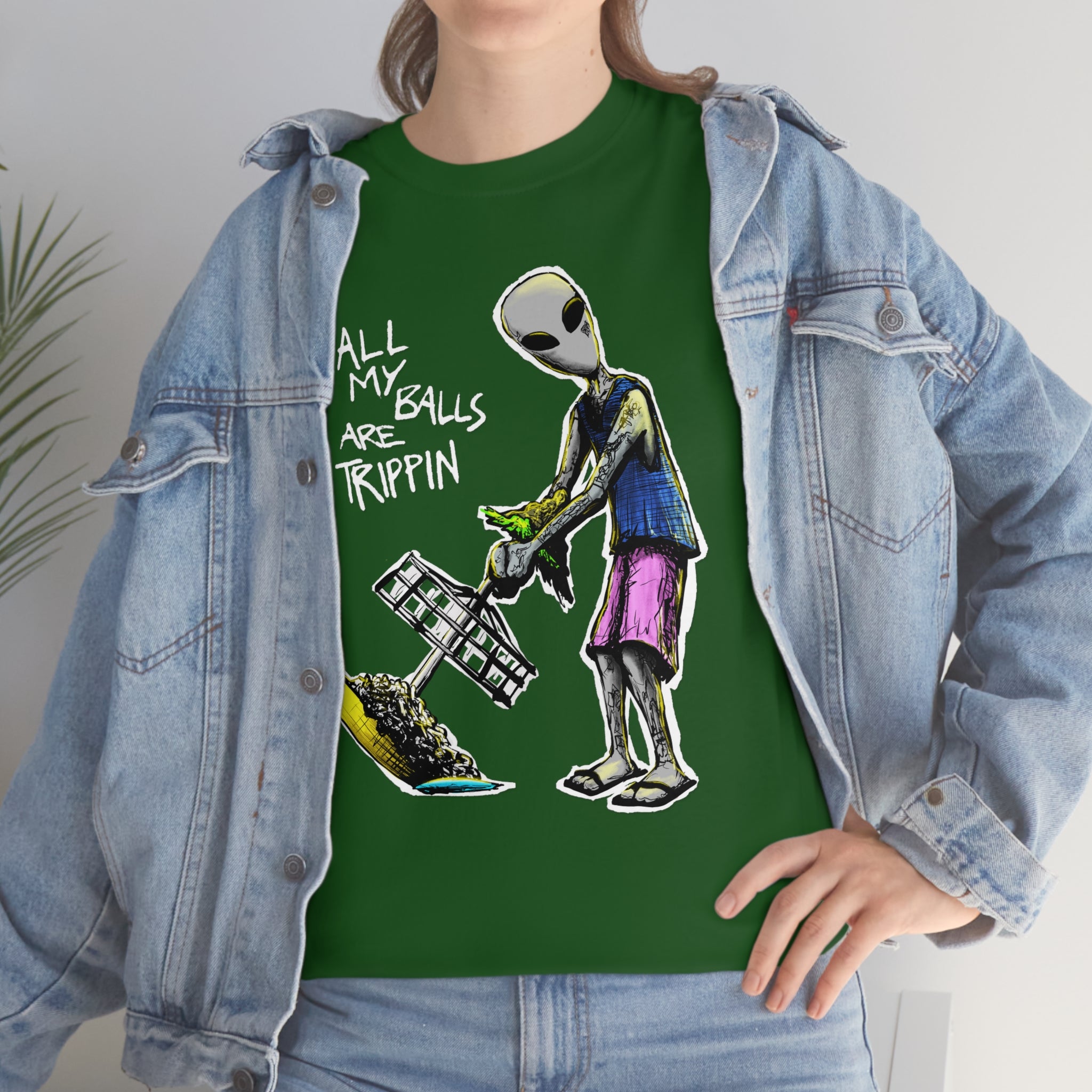 All My Balls Are Trippin (Alien) - Heavy Tee