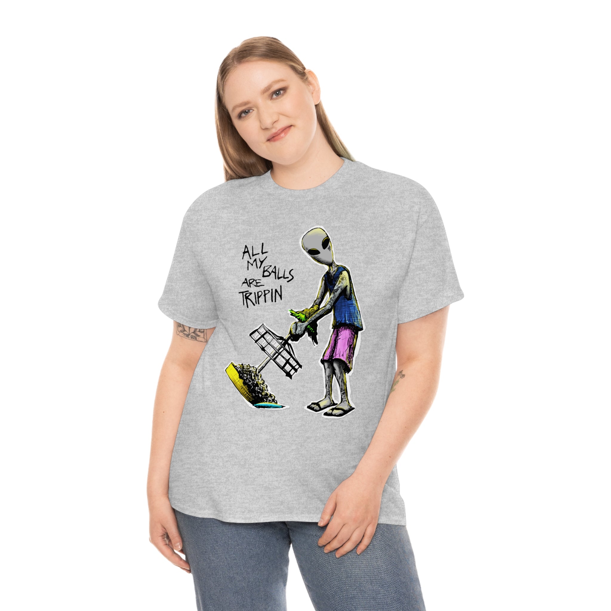 All My Balls Are Trippin (Alien) - Heavy Tee