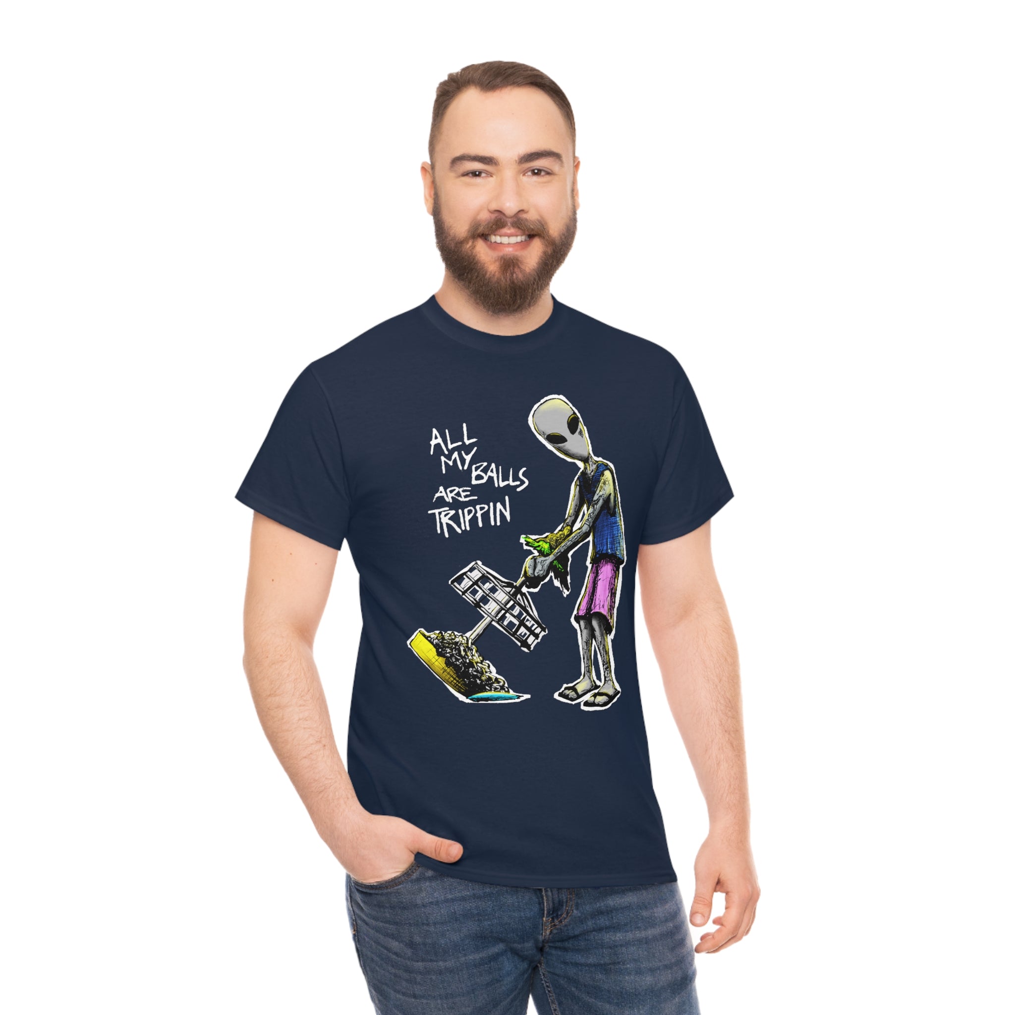 All My Balls Are Trippin (Alien) - Heavy Tee