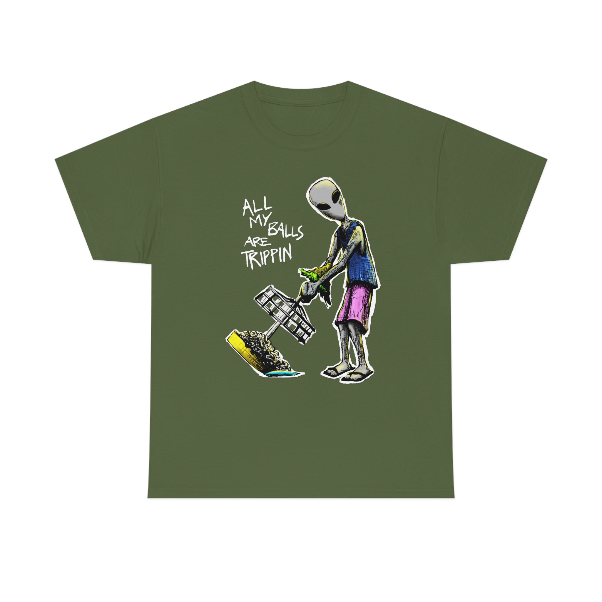 All My Balls Are Trippin (Alien) - Heavy Tee