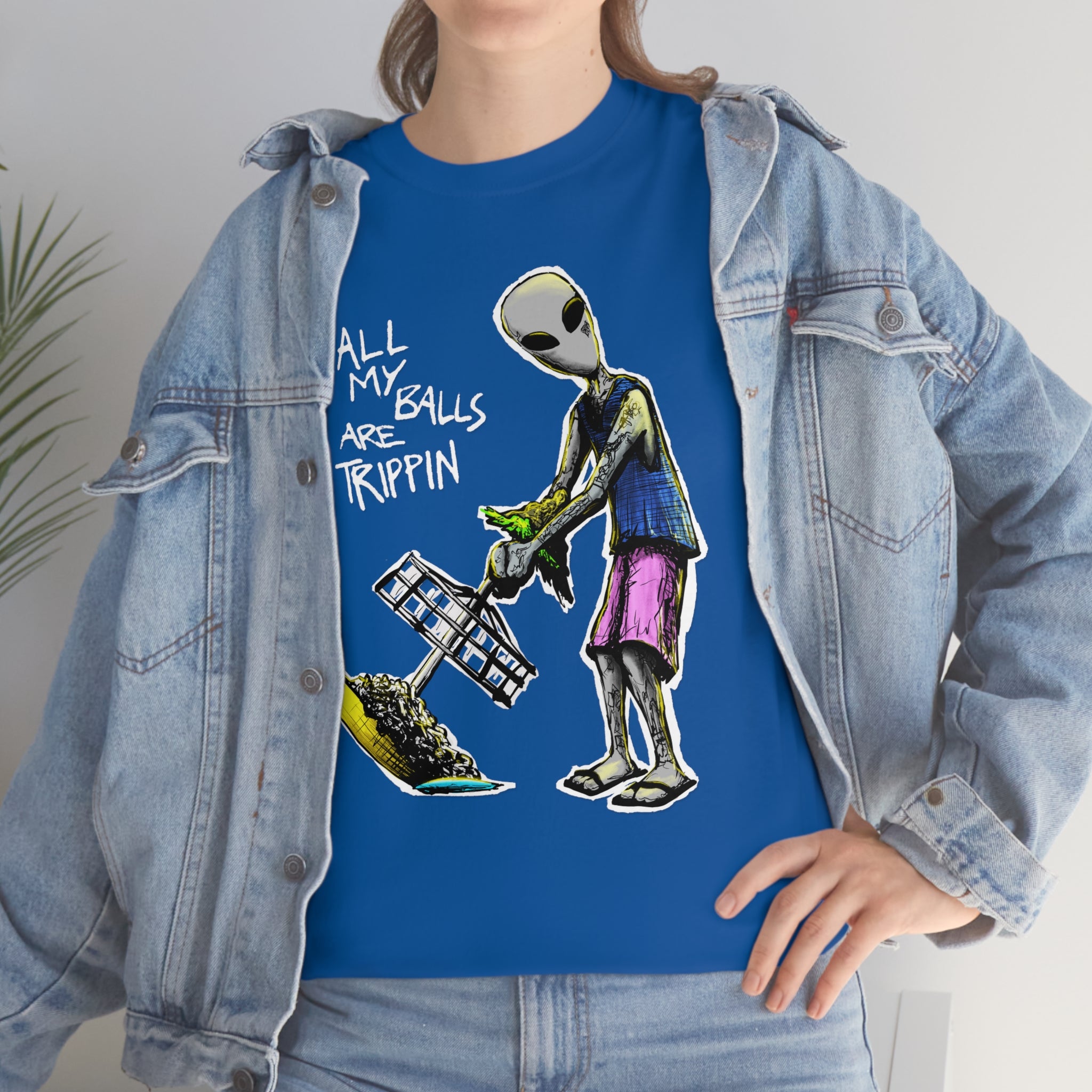 All My Balls Are Trippin (Alien) - Heavy Tee