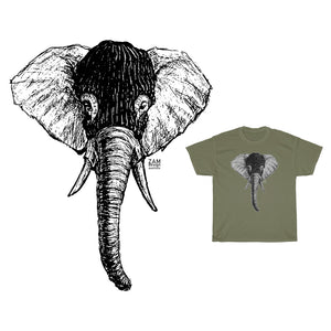 Thug Life Elephant Heavy Cotton Tee