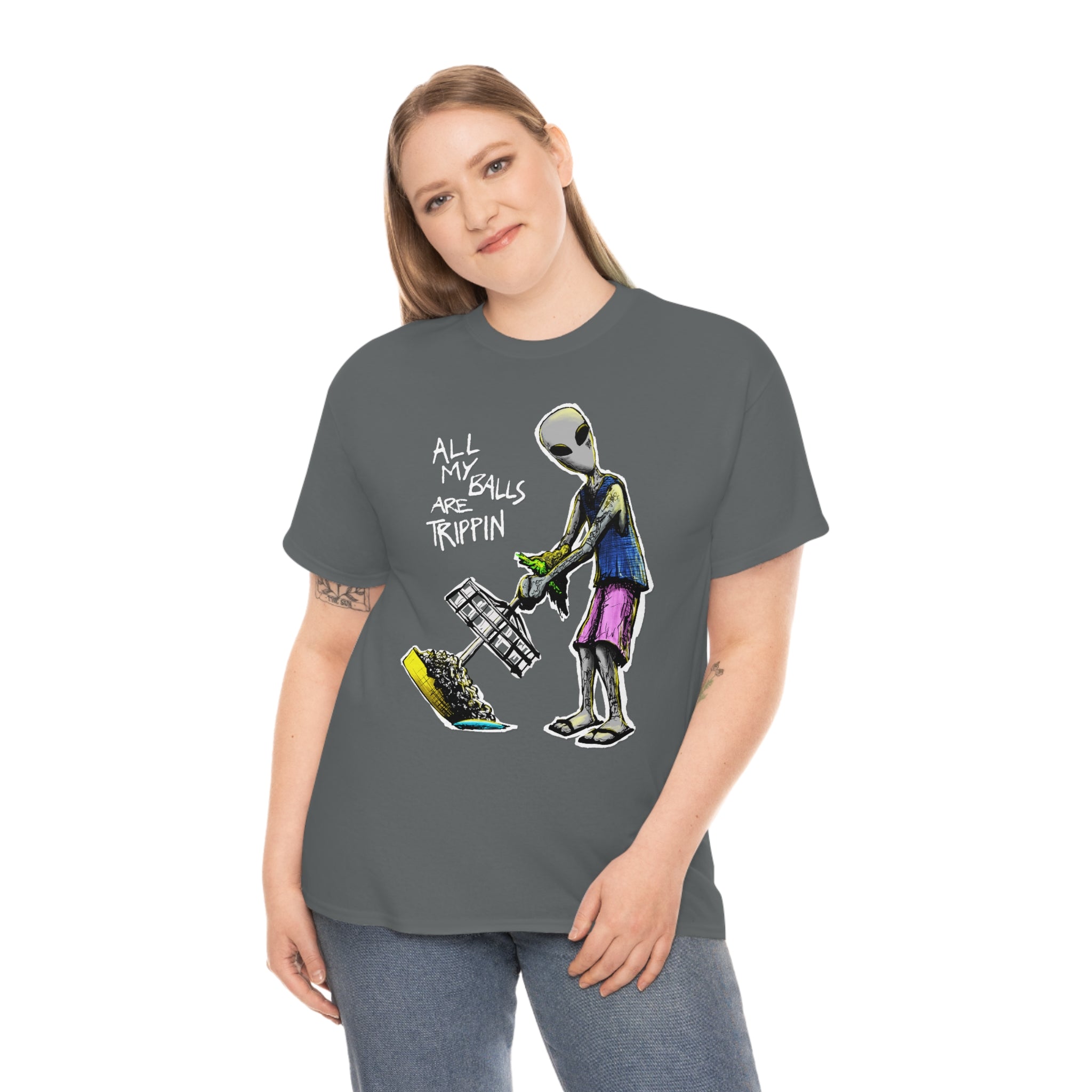 All My Balls Are Trippin (Alien) - Heavy Tee
