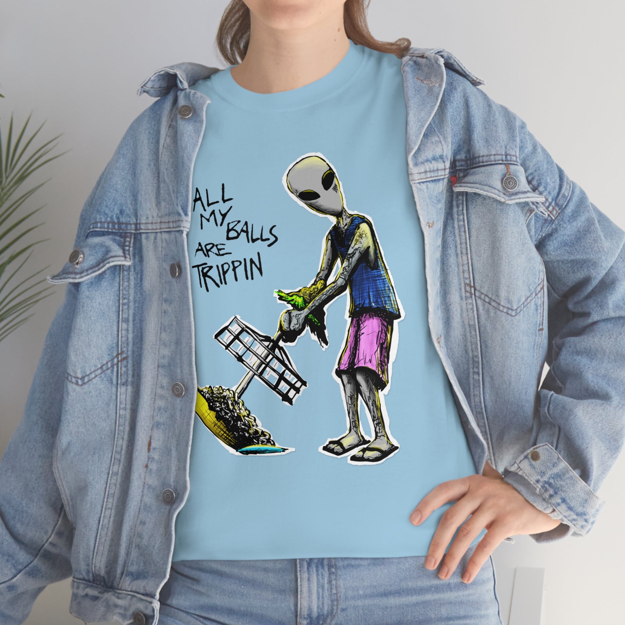 All My Balls Are Trippin (Alien) - Heavy Tee