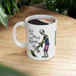Load image into Gallery viewer, All My Balls Are Trippin (Alien) - Ceramic Mug 11oz

