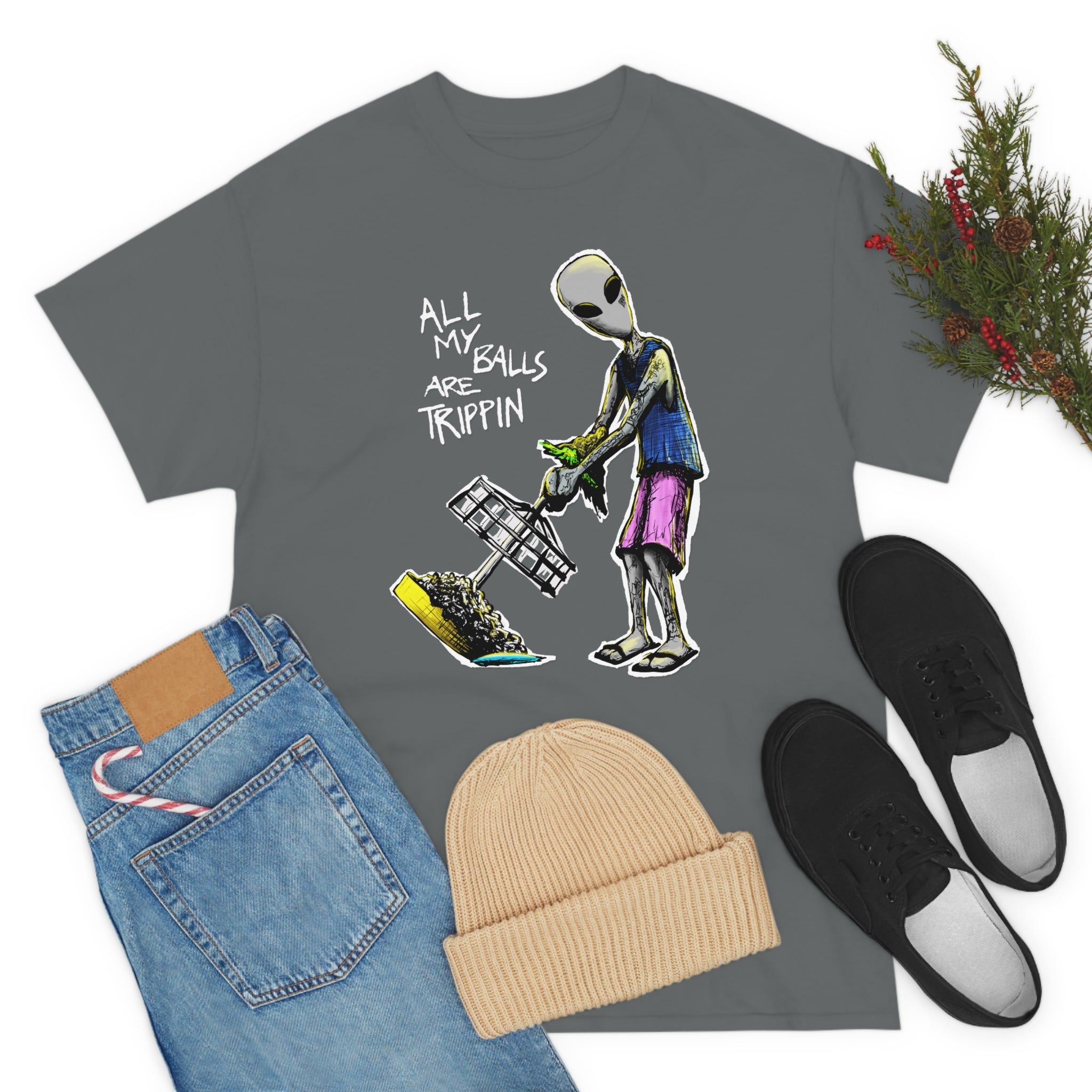 All My Balls Are Trippin (Alien) - Heavy Tee