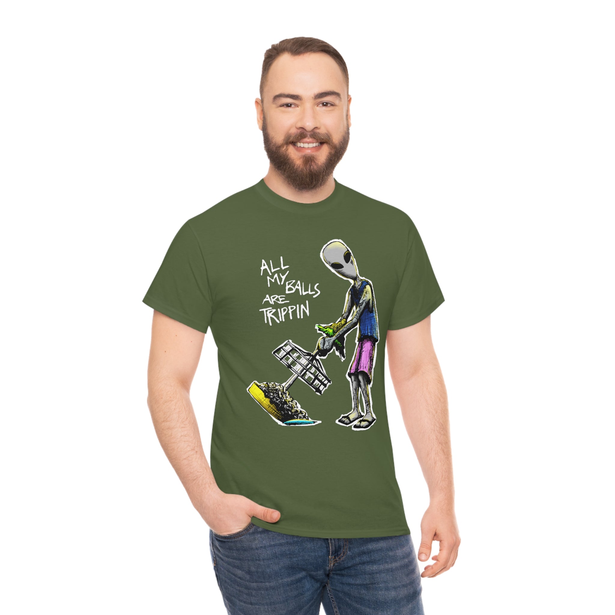 All My Balls Are Trippin (Alien) - Heavy Tee