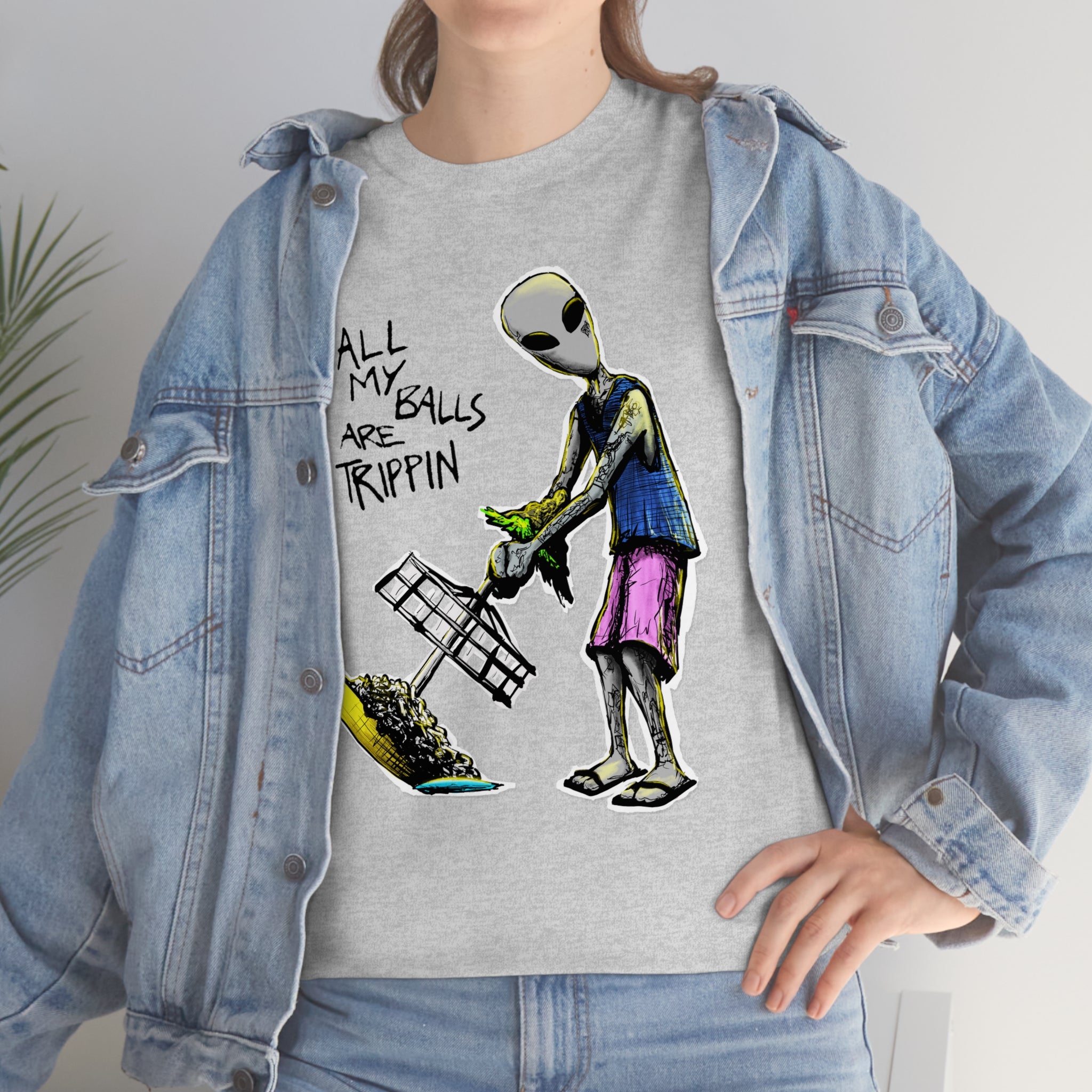 All My Balls Are Trippin (Alien) - Heavy Tee