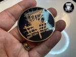 Load image into Gallery viewer, KDGW Splat Basket Enamel Pin 2&quot; Black
